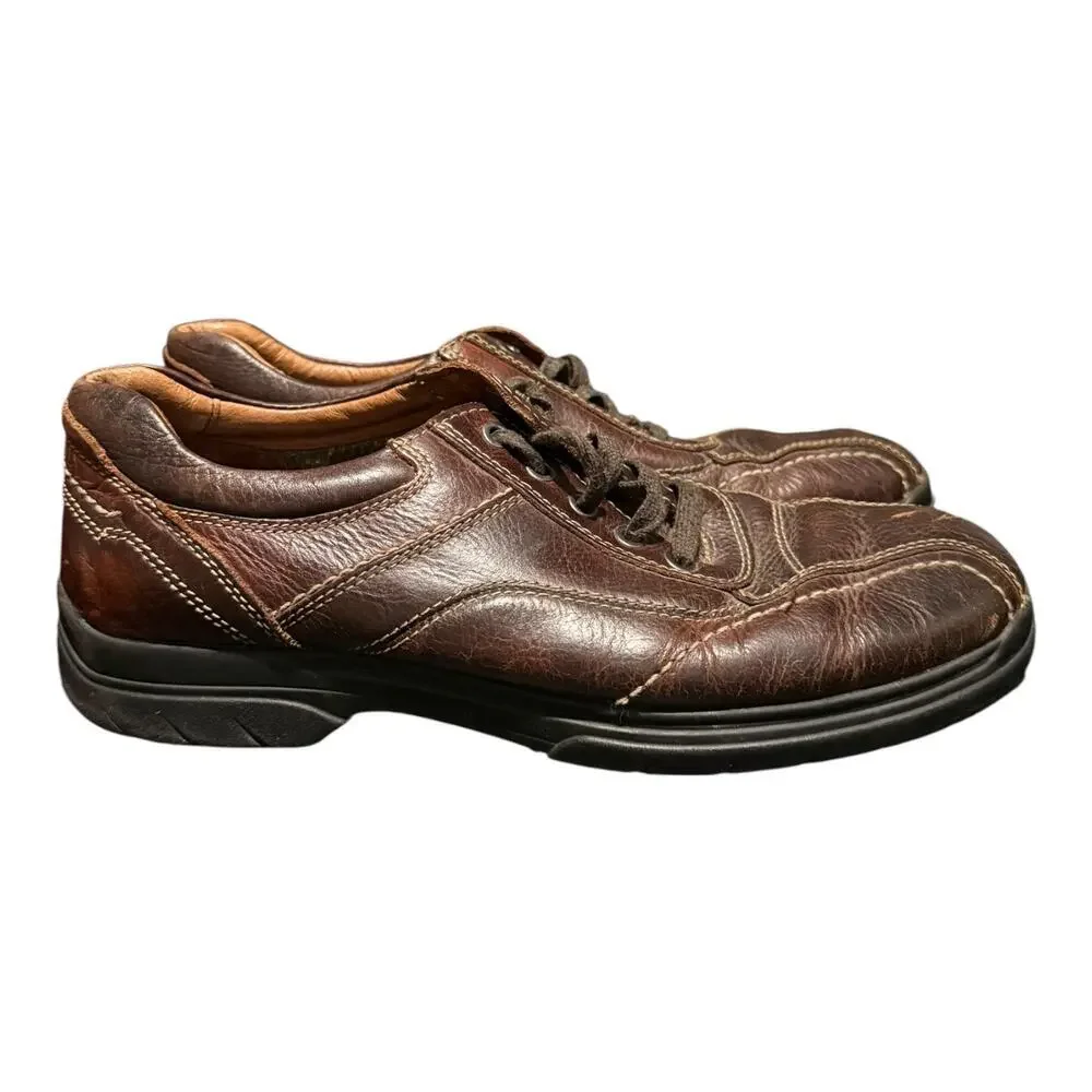 Johnston & Murphy Brown Leather Oxford Shoes Mens 9.5 Comfort Lace Up Dress